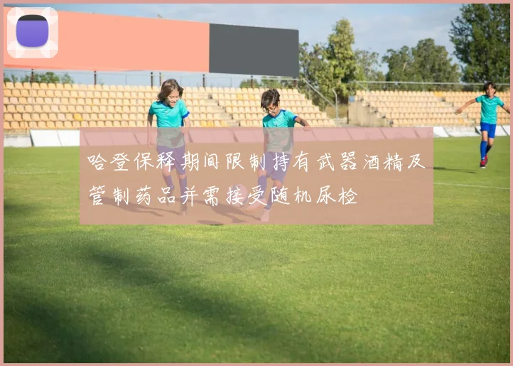 哈登保释期间限制持有武器酒精及管制药品并需接受随机尿检